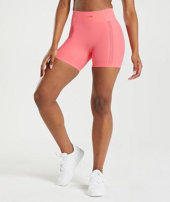 Szorty Damskie Gymshark Whitney Mesh Różowe | PL 2474LIS